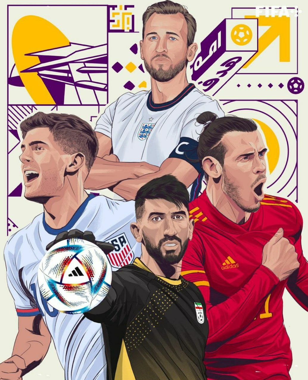 پوستر معرفی ستارگان گروه دوم جام جهانی 