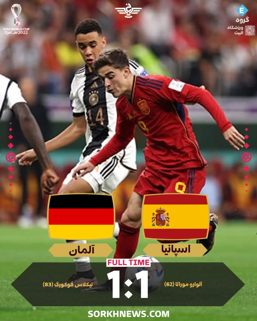 نتیجه بازی اسپانیا آلمان