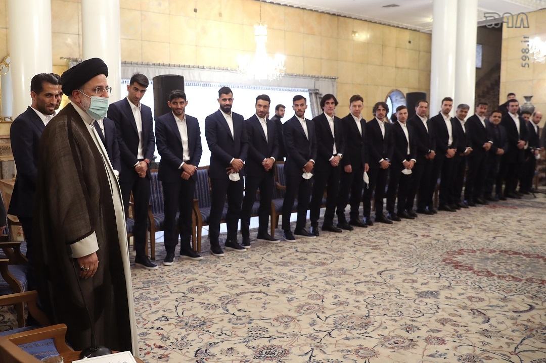 دیدار تیم ملی ایران با رئیس جمهور
