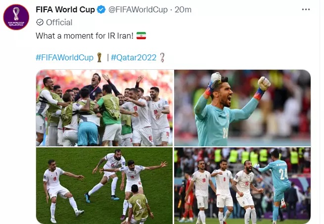 واکنش فیفا به برد حماسی ایران مقابل ولز