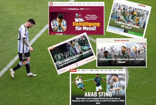 واکنش رسانه های آرژانتینی به باخت مقابل عربستان در جام جهانی 2022