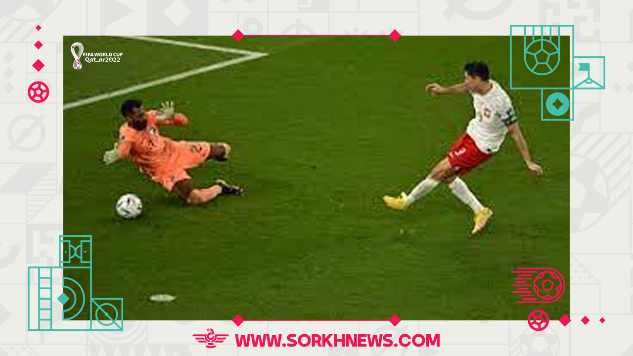 گل دوم لهستان به عربستان توسط روبرت لواندوفسکی