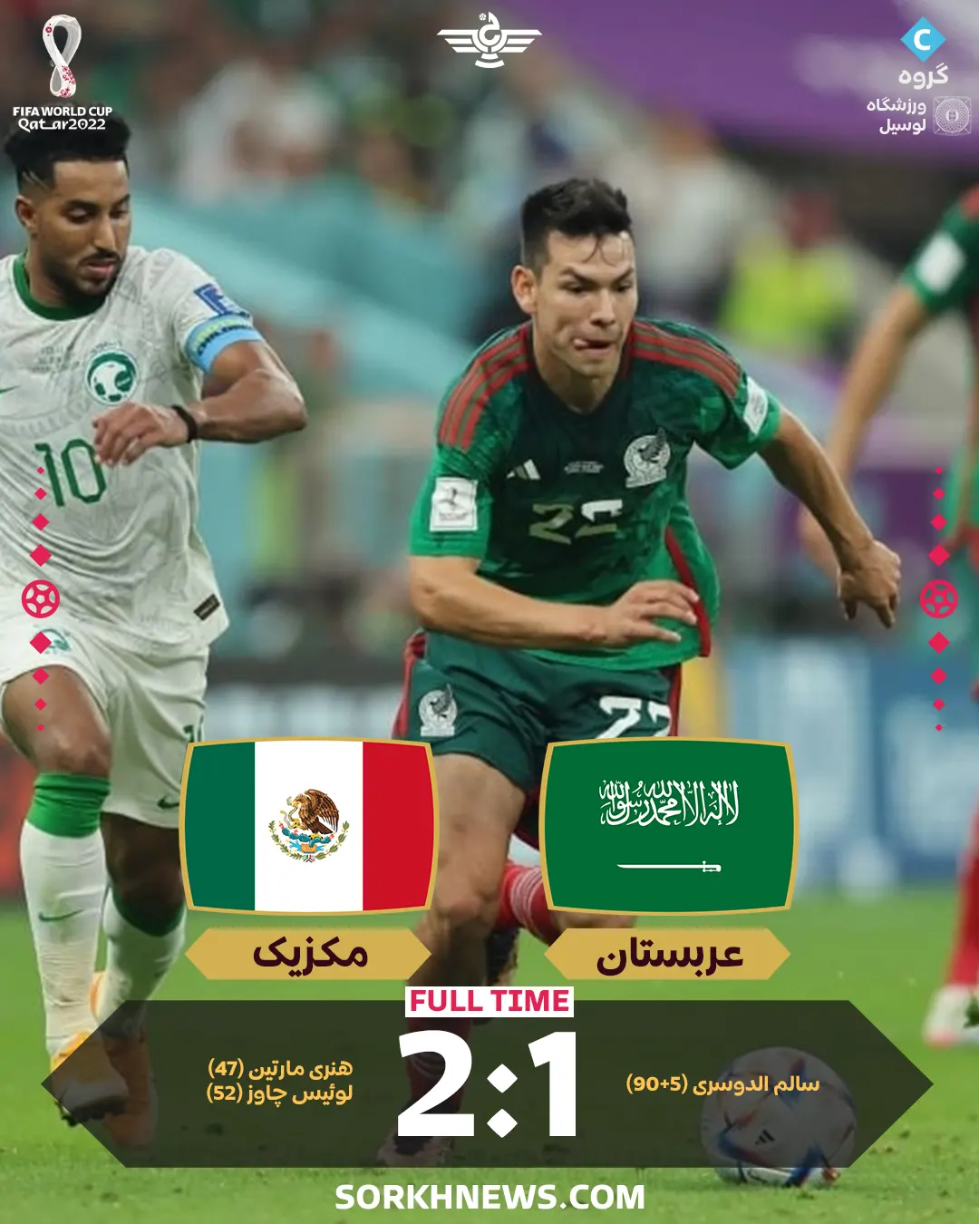 نتیجه مکزیک عربستان
