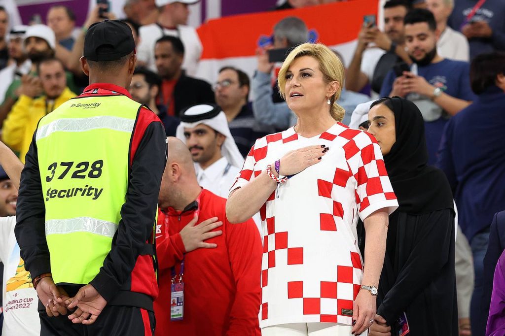 حضور رئیس جمهور کرواسی در بازی بلژیک مراکش