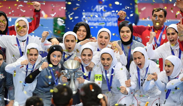 قهرمانی دختران ایران در رقابت های فوتسال کافا