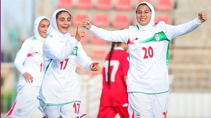 پیروزی پر گل تیم دختران ایران مقابل تاجیکستان