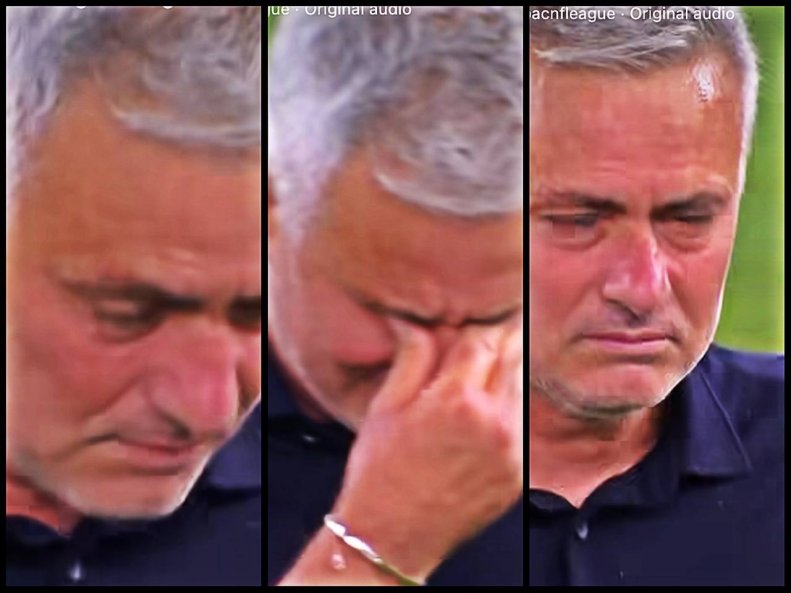 گریه های ژوزه مورینیو پس از ناکامی در لیگ اروپا + عکس