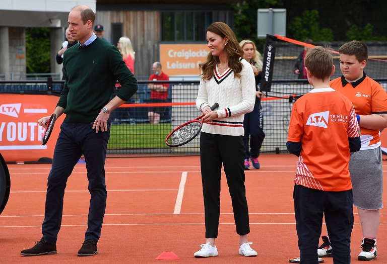 پدل تنیس بازی کردن شاهزاده ویلیام و کیت با دوستان + عکس