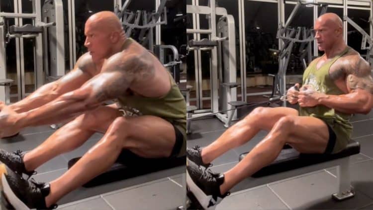 تمریناتی که خون به پا خواهد کرد؛ دواین جانسون به جنگ عضلات پشت می رود + ویدیو