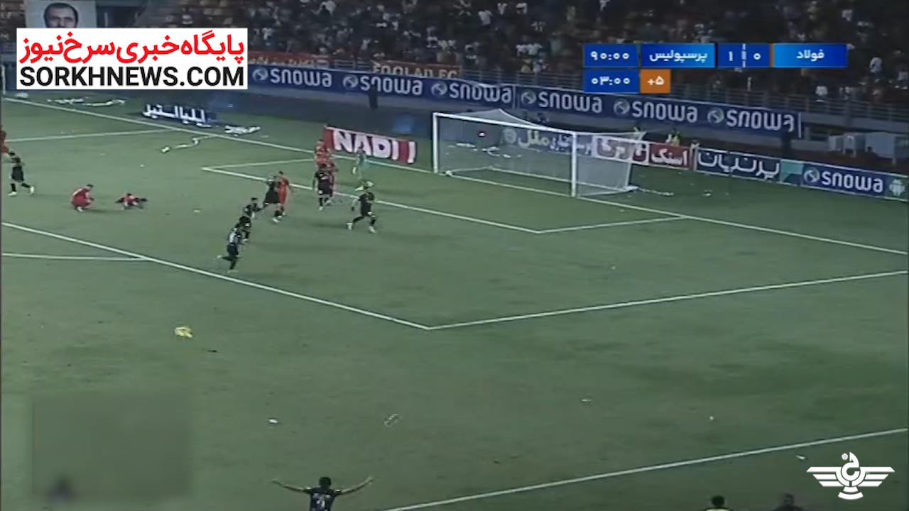 گل دوم پرسپولیس مقابل فولاد خوزستان توسط یاسین سلمانی
